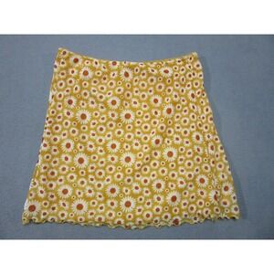 Urban Outfitters Mini Skirt Womens Medium Yellow Daisy Floral Mesh Lined
